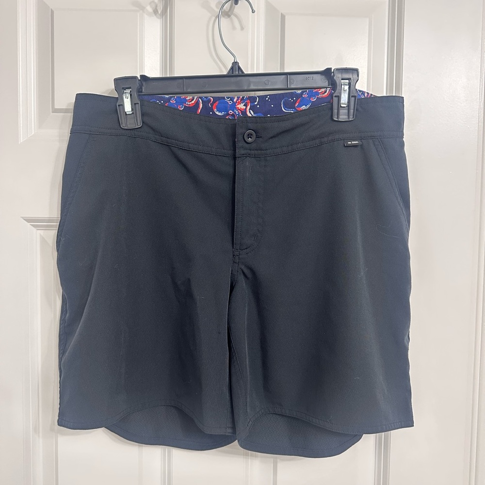 TomboyX Black Athletic Shorts with Vibrant Trim
